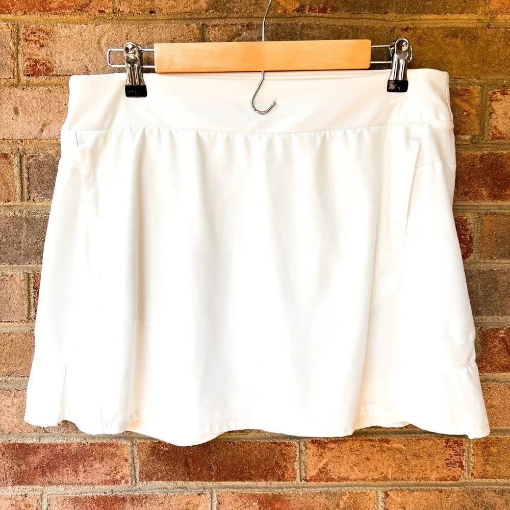 Nike White Pleated Altheisure Tennis Skirt Skort
